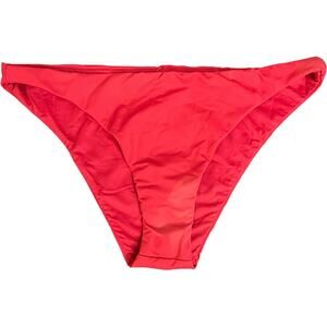 Andie Swimwear Bikini Bottom Sz Small Red New with discoloration Flaw